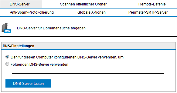 Screenshot 90: DNS-Servereinstellungen 1.