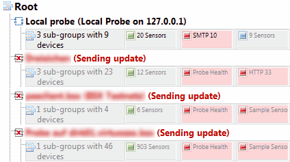 WeiterführendeThemen 153 Automatisches Sonden-Update Immer, wenn eine neue Version von PRTG auf dem PRTG Server installiert worden ist, laden sich alle externen Sonden bei der jeweils nächsten
