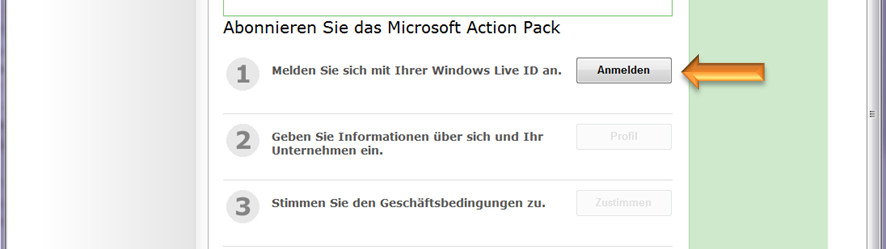 Klicken Sie auf Jetzt profilieren 7. Klicken Sie auf Anmelden 8.