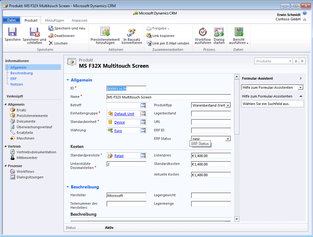 Bestellungen oder offene Rechnungen aus dem SAP-System in Microsoft Dynamics CRM auch offline sichtbar sind + + Einfache Erstellung von Berichten und Analysen, integriertes Reporting + + Geschlossene