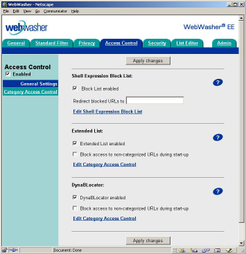 Der in WebWasher integrierte Referer- Filter verhindert, dass Dritte die Datenspren der Mitarbeiter im Internet verfolgen nd afzeichnen können.