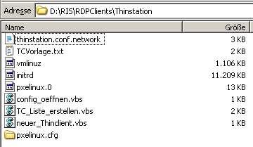 Linux Image auf RIS Server entpacken Kapitel 3 Sie erhalten die