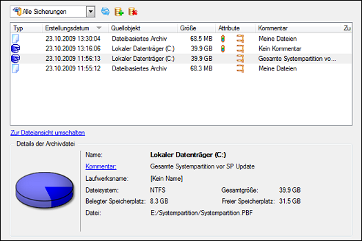 Paragon Backup & Recovery 10 Home 203 Anwenderhandbuch Stellen wir uns vor, dass Ihr Betriebssystem nach der Installation neuer Software Probleme macht.