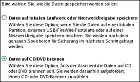 Paragon Backup & Recovery 10 Home 220 Anwenderhandbuch 6. Wählen Sie die Dateien, die Sie kopieren möchten und plazieren Sie sie in der Ablage, in dem Sie die linke Pfeiltaste drücken.