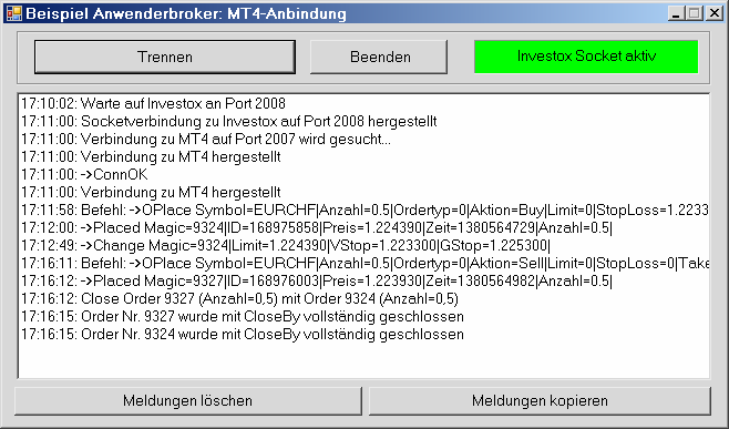 Beispiel MT4-Anbindung 2) Falls nötig, die MetaTrader4-Plattform installieren. Viele Broker bieten zu Testzwecken ein kostenloses Demokonto an.