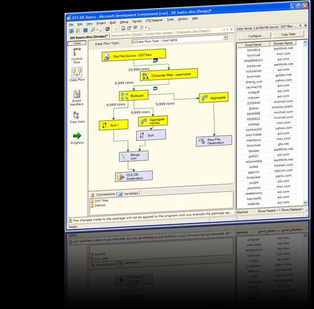 SQL Server 2005 / 2008 Integration Services - Datenintegrations- und ETL-Plattform Unternehmensweite ETL-Plattform (Extraktion, Transformation, Laden) Trennung von Kontroll- und Datenfluss Hohe