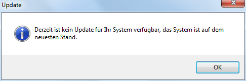 Sofern ein Update zur Verfügung steht wird der Updateprozess gestartet.