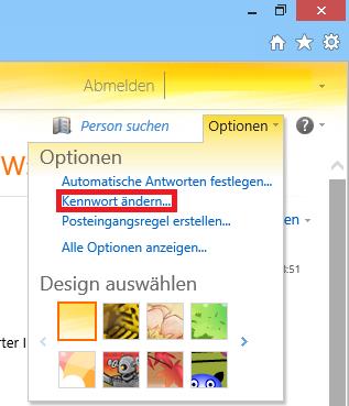 Exchange mit Outlook 2013 Seite 41 von 42 Eine Besonderheit von OWA soll aber an dieser Stelle trotzdem kurz gezeigt werden: die Änderung des Exchange-Passworts.