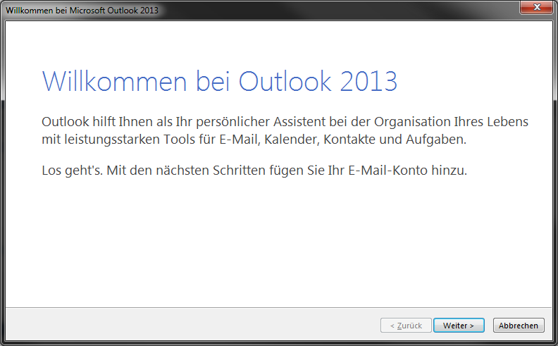 Anleitung E-Mail Einrichtung Seite 5 2. Einrichtung in Microsoft Outlook 2.