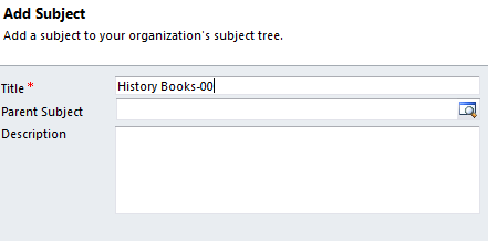 69) Create a subject tree with the following data: Subject: Products-## Child Subjects: History Books-##, Literature-## Open Settings, then Business