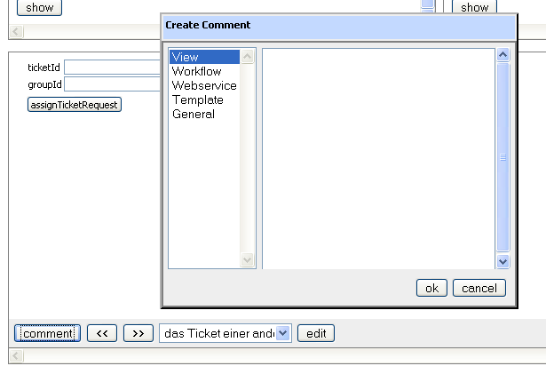 7. Referenzimplementierungen Abbildung 7.5 zeigt einen Screenshot der Vorschau-Ansicht. Dargestellt ist ein WS-Prototyp mit zwei Service-Areas.
