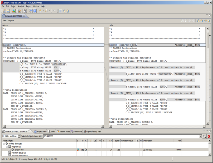 smartshift Analysis Suite Beispiel: Analyse von fest-kodierten Literalen Hart-kodierte Literale