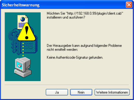 Falls die höchste Sicherheitsstufe eingestellt ist, kann der Computer jede Installation und jeden Versuch einer Ausführung verweigern.