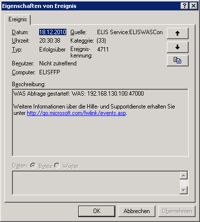 12.3 Testen der Verbindung Um die erfolgreiche Verbindung mit dem WAS zu testen, kann in der Windows Kommandozeile ein Ping auf das WAS abgesetzt werden: Befehl: ping 192.168.130.