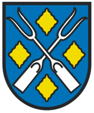 Kreisel der Region befindet, das Eingangstor und die Visitenkarte von Höri. Wappen / Logo Das Gemeindewappen weist in blau zwei gekreuzte silberne Kuchengabeln auf, begleitet von vier goldenen Kuchen.