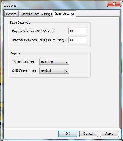 Kapitel 4: Virtual KVM Klient (VKC) Hilfe Port-Scan konfigurieren So legen Sie die Scaneinstellungen fest: 1. Wählen Sie "Tools" (Extras) > "Options" (Optionen).