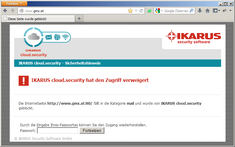 2. IKARUS web.security 2.1 Informationen IKARUS web.