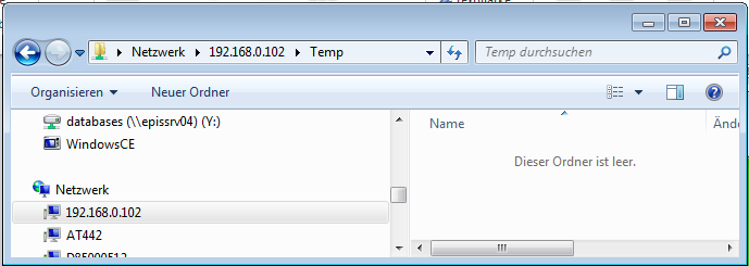 Remote Zugriffe WinCE 6.3 SMB-Server Mit einem SMB-Client (z.b.