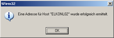Bezeichnung: frei wählbar Hostname: ELKONL02 (Großbuchstaben!