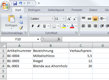 Es besteht natürlich die Option weitaus mehr Felder zu importieren, auf weitere Fälle wird im unteren Teil noch eingegangen.