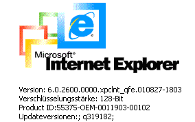 Technische Voraussetzungen Browser-Version Voraussetzung für den Client ist eine Internet-Explorer Version >= 5.50. Auf der Menuleiste können Sie über?