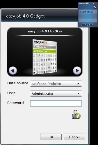 Windows Gadgets Damit Sie auch außerhalb von easyjob auf wichtige Daten zugreifen können, stehen die Windows Gadgets zur