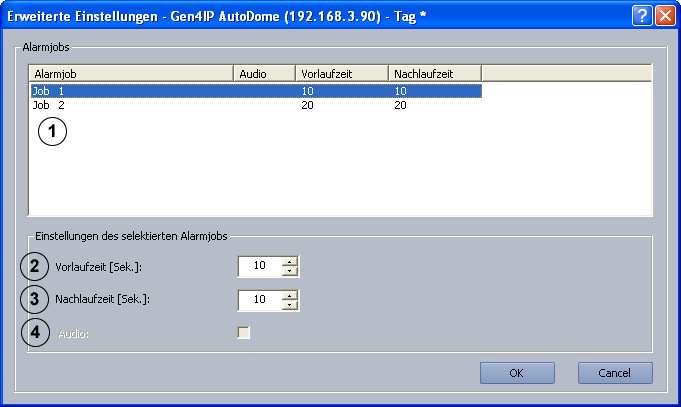 Bosch Recording Station Standard-Konfiguration de 39 10 Kopiere Einstellungen zu anderen Zeitplänen.