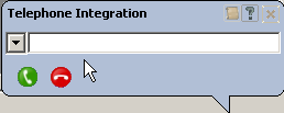 3.2 Balloon Element (simple) Telephone Integration verwendet in der vereinfachten Ansicht das Microsoft Outlook popup.