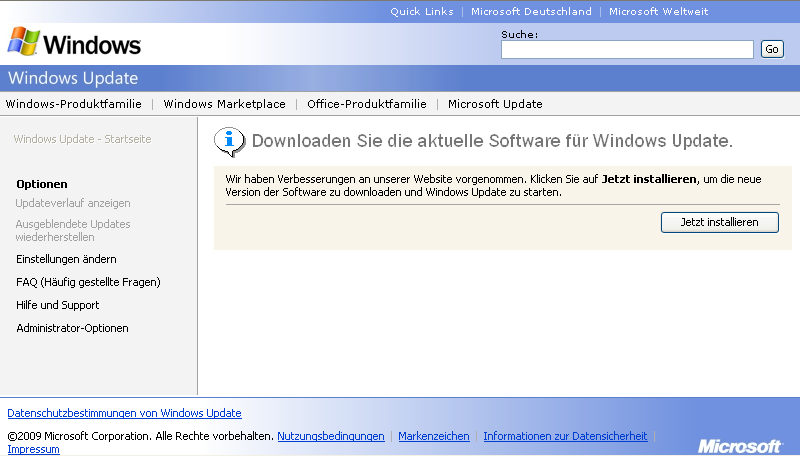 Windows Update ohne Service Pack oder mit Service Pack 1 Gehen Sie ins Startmenü um Windows Update aufzurufen. Klicken Sie auf Alle Programme und anschliessend ganz oben auf Windows Update.