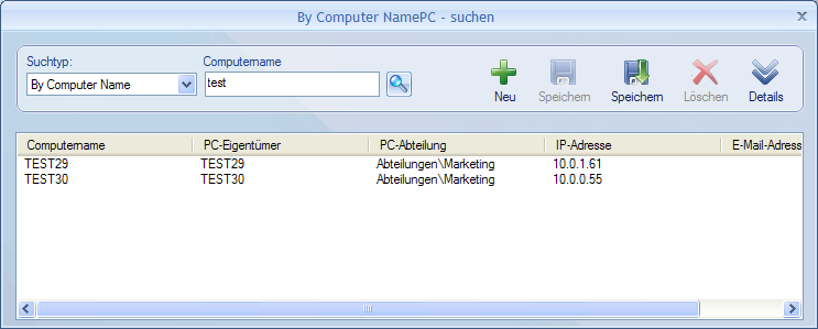 Tool PC/Benutzer suchen In NetSupport DNA gibt es das Tool PC/Benutzer suchen, mit dem Sie Clients in der Strukturansicht des PCs identifizieren und suchen können.