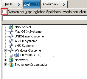 Sicherungs- und Wiederherstellungsvorgänge 3. Füllen Sie die folgenden Felder aus: Hostname: Ermöglicht die Angabe des Hostnamens für den CA ARCserve Backup-Server.