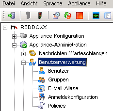 4.3.1.2 Ausgehende Nachrichten Alle E-Mails, die vom SMTP-Client der REDDOXX Appliance von intern bzw. extern versendet werden, werden in der Warteschlange Ausgehende Nachrichten abgelegt.