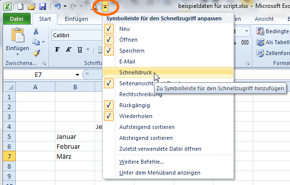 Grundeinstellungen von Microsoft Office Excel 2010 Die grundlegenden Einstellungen von Microsoft Office Excel 2010 sind ebenfalls über das Menü Datei und dort über die Schaltfläche Optionen