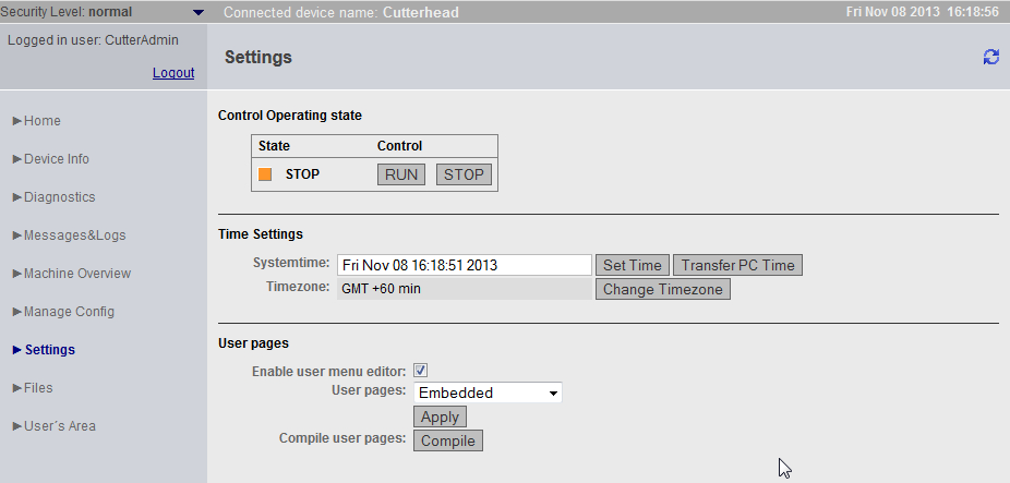 Voraussetzungen zur Benutzung des Menü-Editors Die Benutzung des Menü-Editors setzt voraus, dass in der WebCfg.xml die Konfigurationskonstante <UserArea> auf Embedded gesetzt wird.