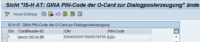 GIN-Kommunikation (2) Pin-Code für Vertragspartnernummer Pin-Code für Vertragspartnernummer (o-card Version) Verwendung Hier sind die Informationen zu dem speziellen Card-Reader mit ständig