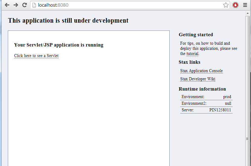 13 ANLEITUNGEN CLOUDBEES 13.1.3 Deployment via SDK 13.1.3.1 Projekt erstellen Nachdem im CloudBees Account eine neue Applikation angelegt wurde, erscheint ein Link zum Bees SDK (http://wiki.cloudbees.