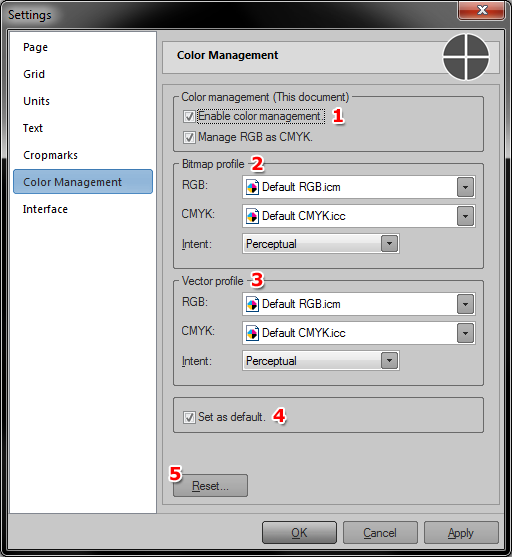 Hier legen Sie fest, ob das Monitorprofil des Systems (gemäß Windows) oder ein anderes, benutzerdefiniertes Profil verwenden soll.