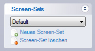 Handbuch ODD-TV 3.2 Screen-Sets umschalten und löschen Klicken Sie auf den Namen des Screen-Sets, um die verfügbaren Konfigurationen einzublenden.