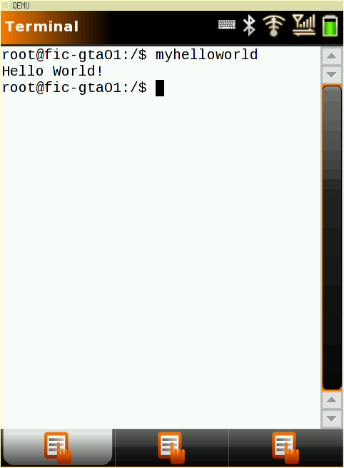 Abbildung 10: Boot Screen 5 OpenMoko Emulator QEMU ist ein unter einer Open Source Lizenz (GNU General Public Licence GPL) verfügbarer Emulator und kann mit VMWARE verglichen werden.