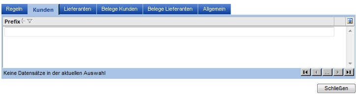 10.3.2.2 Kunden Hier tragen Sie die möglichen Präfixe ein, die einer Kundennummer vorangestellt sein könnten.