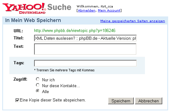 7 Ausblick 77 7 Ausblick a Kombination von Volltextsuchmaschinen und Tagging Mit dem Kauf von del.icio.us und Flickr hat Yahoo gezeigt, dass man dort an diese Systeme glaubt. Yahoo möchte die del.