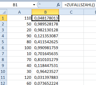 35 Wie hoch sind die Einnahmen? ZUFALLSZAHL Den Zahlenbereich einer Tabelle können Sie mit der Funktion Zufallszahl durchmischen.