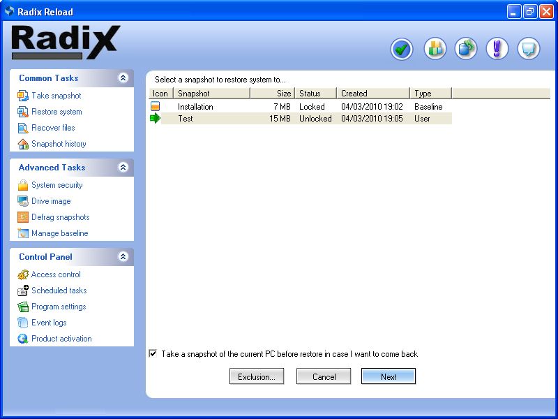 3.4 Radix Reload Produktseite: http://www.radix-int.com/reload.