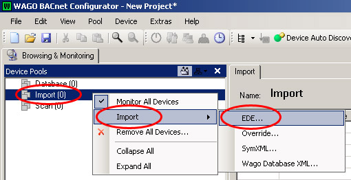 98 Beispielkonfiguration WAGO-Software 759 Optional: Erstellung und Import einer EDE-Datei zu einer bestimmten Klemme 12.