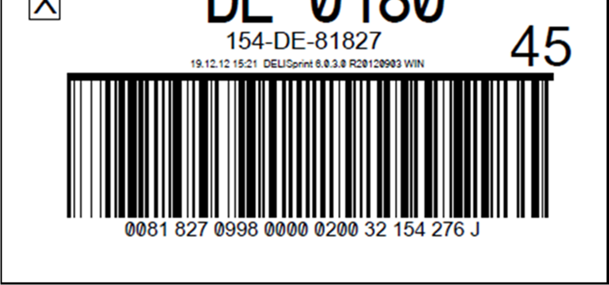8.3 DPD PARCELLetter Bei Kunden, die die Paketscheine selbst drucken, müssen folgende Informationen auf dem Paketschein angedruckt werden: Andruck DPD PARCELLetter (gem.