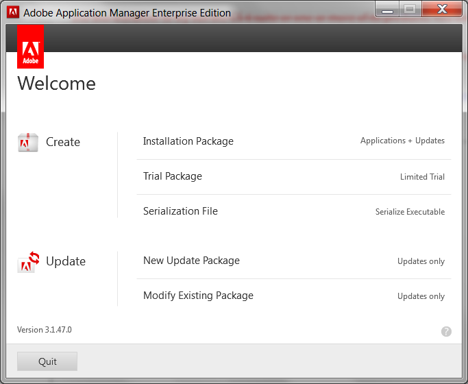 Sie können neue Updatepakete erstellen oder aktuelle Updates in ein vorhandenes Paket einschließen.