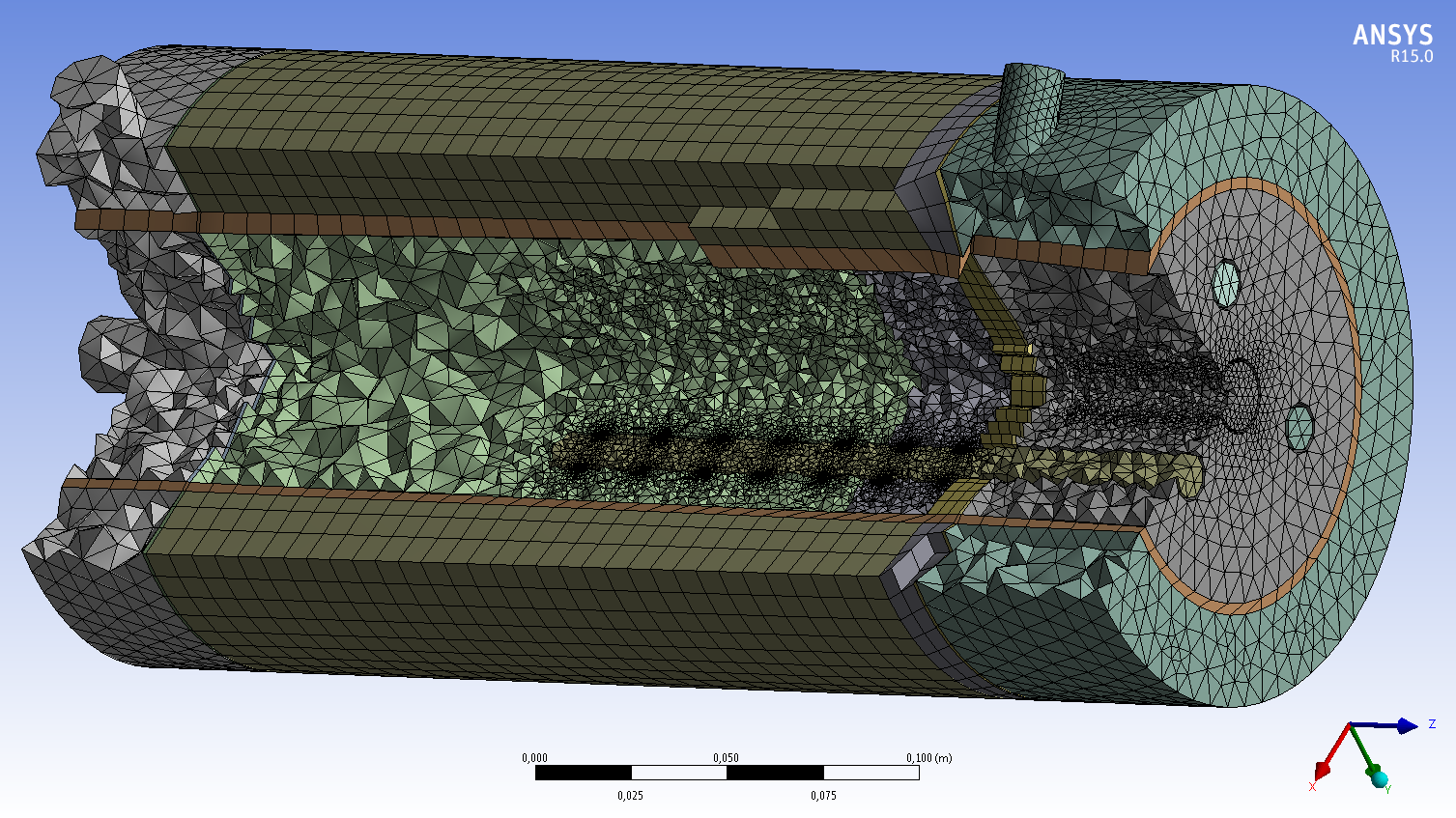 CFD-Simulation Reformer + Nachbrenner Ansys Workbench