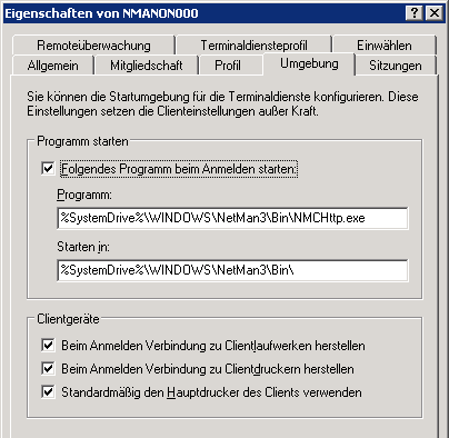 NetMan Desktop Manager Version 4.5 In der Sitzung wird über den Ticketing Mechanismus bestimmt, welche Anwendung gestartet werden soll. Die Anwendung startet in der Sitzung für den Nutzer.