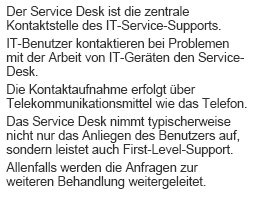 Service Desk: Level of