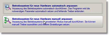 Beim nun folgenden Start von Windows wird eine Rekonfigurierung aller Plug'n'Play-Geräte veranlasst. Das ist eine Standardprozedur.